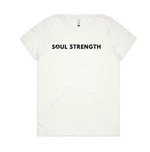 SOUL STRENGTH FLAME Womens Maple Organic Natural Tshirt