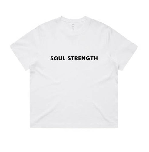 SOUL STRENGTH FLAME Womens Box White Tshirt