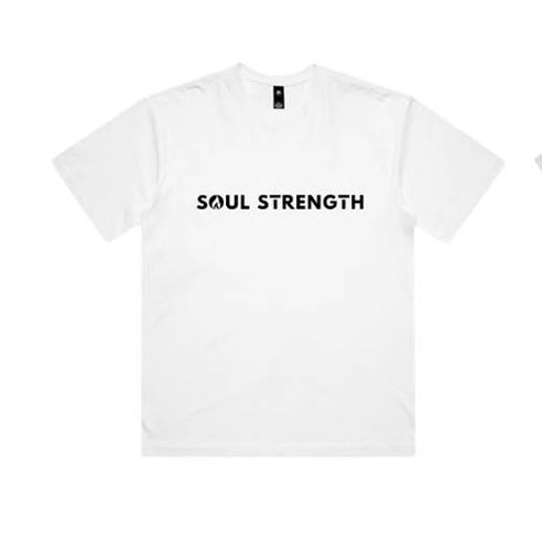 SOUL STRENGTH FLAME Mens Staple White Tshirt