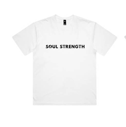 SOUL STRENGTH FLAME Mens Staple White Tshirt
