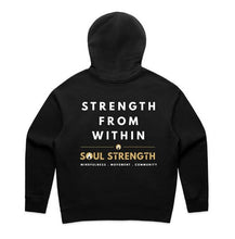 SOUL STRENGTH Womens STRENGTH Relax Black Hoodie
