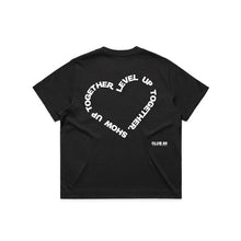 CLUB 88 Members Womens HEART Box Black/White Tshirt