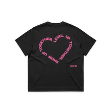 CLUB 88 Members Womens HEART Box Black/Pink Tshirt