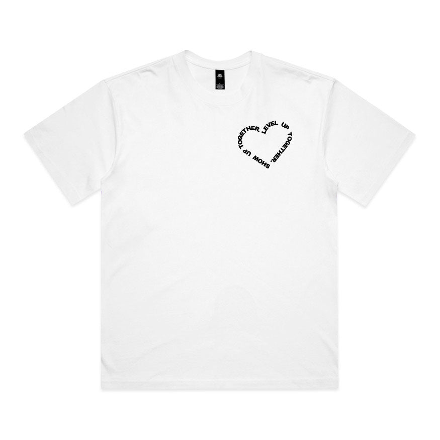 CLUB 88 Members Mens HEART Box White Tshirt