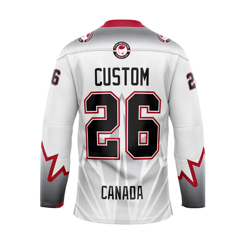2026 IHC TEAM CANADA HOME WHITE JERSEY (CUSTOM PRE-ORDER)