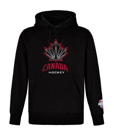 IHC26 Canada Hockey VINTAGE Black Hoodie