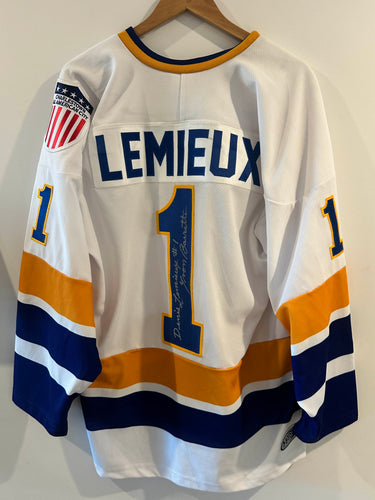 Chiefs White Jersey - Autographed by Goalie Denis Lemieux