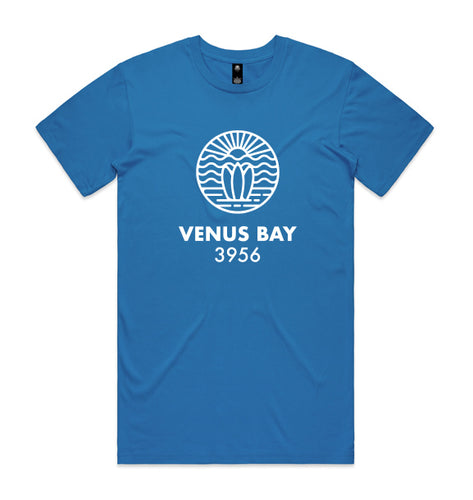 VENUS BAY SUNS UP ARCTIC BLUE MENS TSHIRT