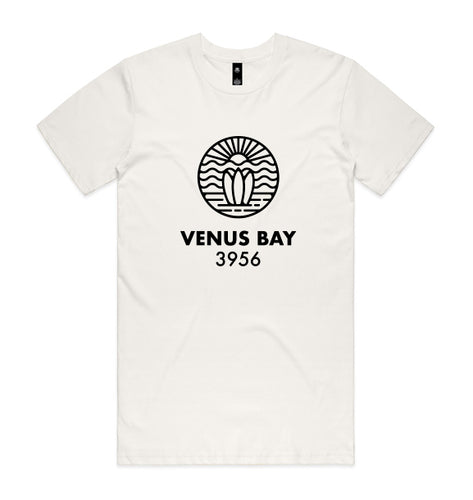VENUS BAY SUNS UP NATURAL MENS TSHIRT