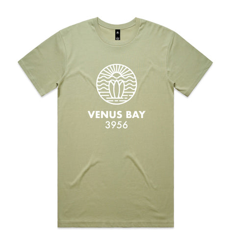 VENUS BAY SUNS UP PISTACHIO MENS TSHIRT