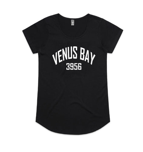 VENUS BAY ARCH BLACK WOMENS TSHIRT
