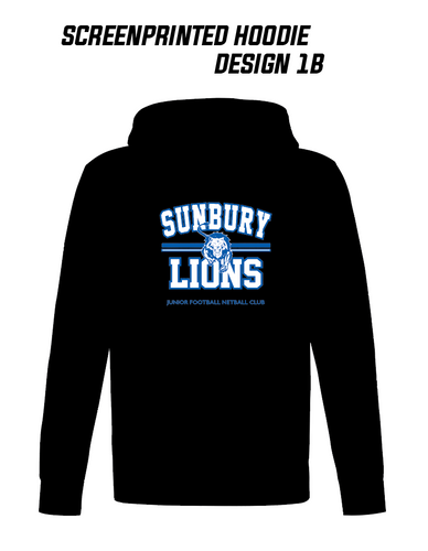 SUNBURY LIONS JFNC BLACK FLEECE HOODIE - 1B