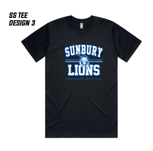 SUNBURY LIONS JFNC BLACK SS TEE - D3