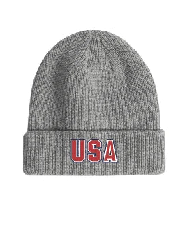 IHC26 USA Hockey Grey Beanie (LIMITED EDITION)