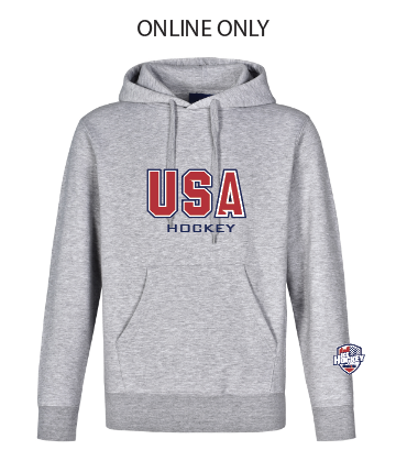 PRE-ORDER - IHC26 USA Hockey Grey Marle Hoodie (ONLINE EXCLUSIVE)