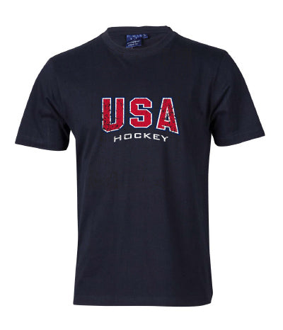 PRE-ORDER - IHC26 USA Hockey VINTAGE Navy Tshirt