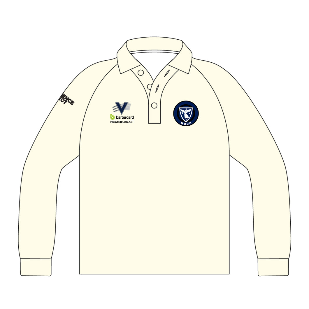MUCC MENS LONG SLEEVE TWO DAY CREAM PLAYING POLO